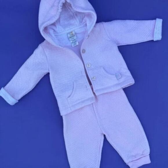 Absorba Baby Long Sleeve Front Button Hoodie & Pants Bundle Of 2 Size 6-9 Mo - Picture 4 of 5